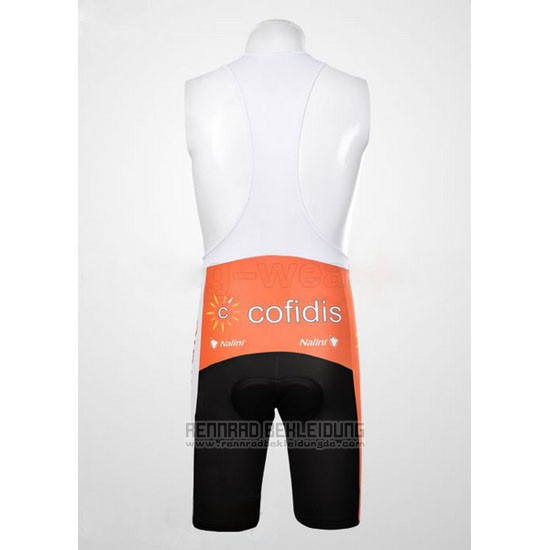 2012 Fahrradbekleidung Cofidis Orange Trikot Kurzarm und Tragerhose
